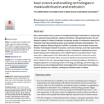 malERA: An updated research agenda for basic science and enabling technologies in malaria elimination and eradication