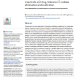 malERA: An updated research agenda for insecticide and drug resistance in malaria elimination and eradication