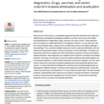 malERA: An updated research agenda for diagnostics, drugs, vaccines, and vector control in malaria elimination and eradication