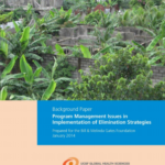 Programme management issues in implementation of elimination strategies