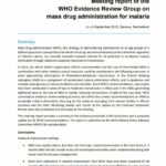 WHO Evidence Review Group meeting report: mass drug administration for malaria