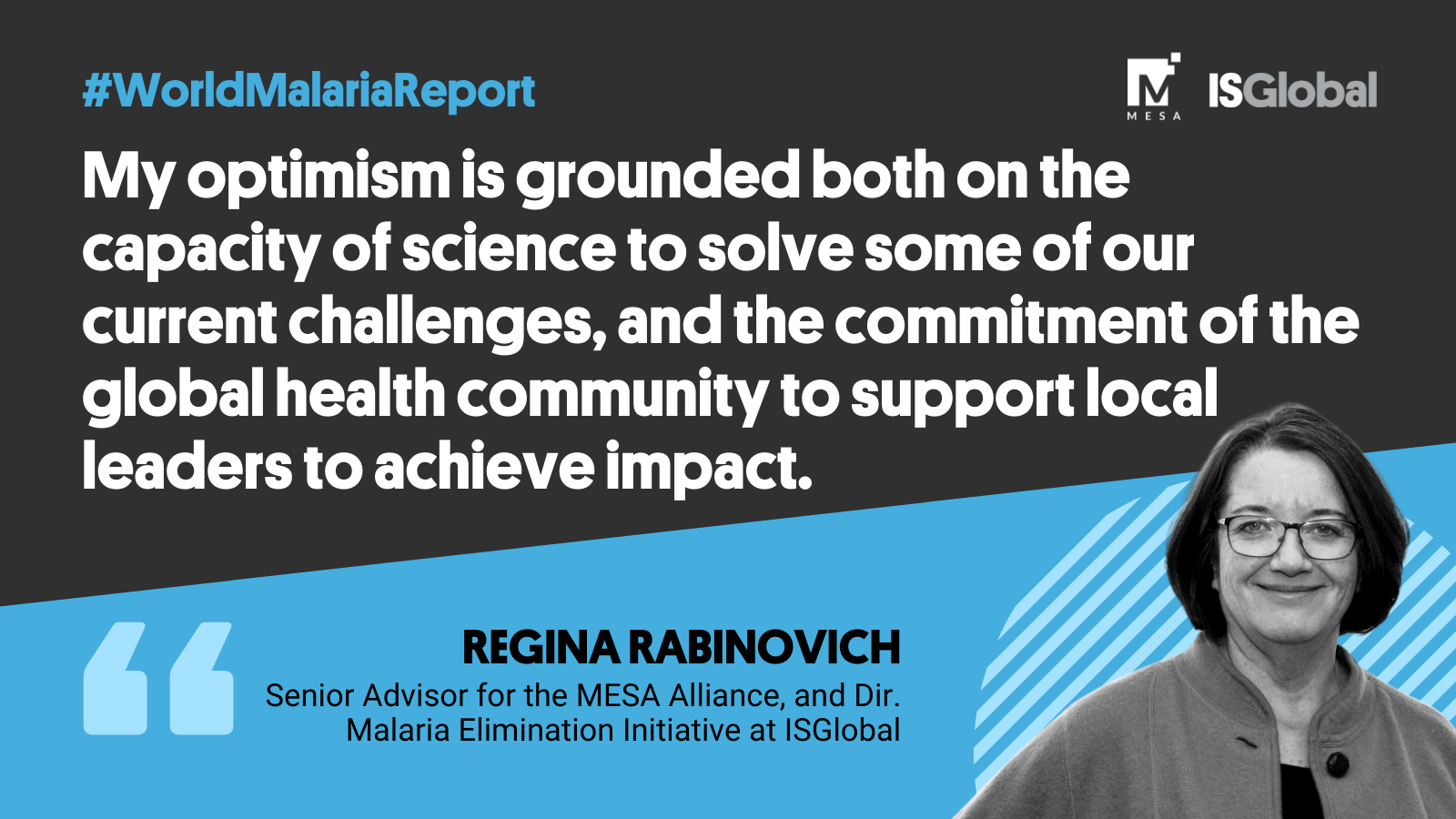 World Malaria Report 2021 - A word from Regina Rabinovich