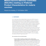 Malaria Vaccine Advisory Committee (MALVAC) meeting on Preferred Product Characteristics for malaria vaccines