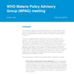 Malaria Policy Advisory Group (MPAG) meeting report: March 2022
