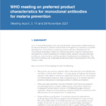 WHO meeting on preferred product characteristics for monoclonal antibodies for malaria prevention