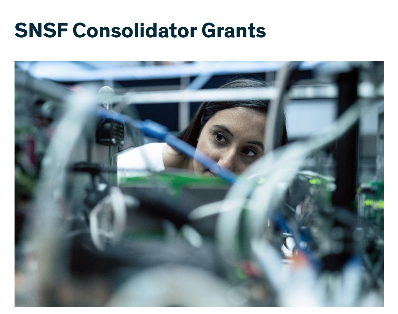 SNSF Consolidator Grants