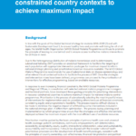 Guiding principles for prioritizing malaria interventions in resource-constrained country contexts to achieve maximum impact