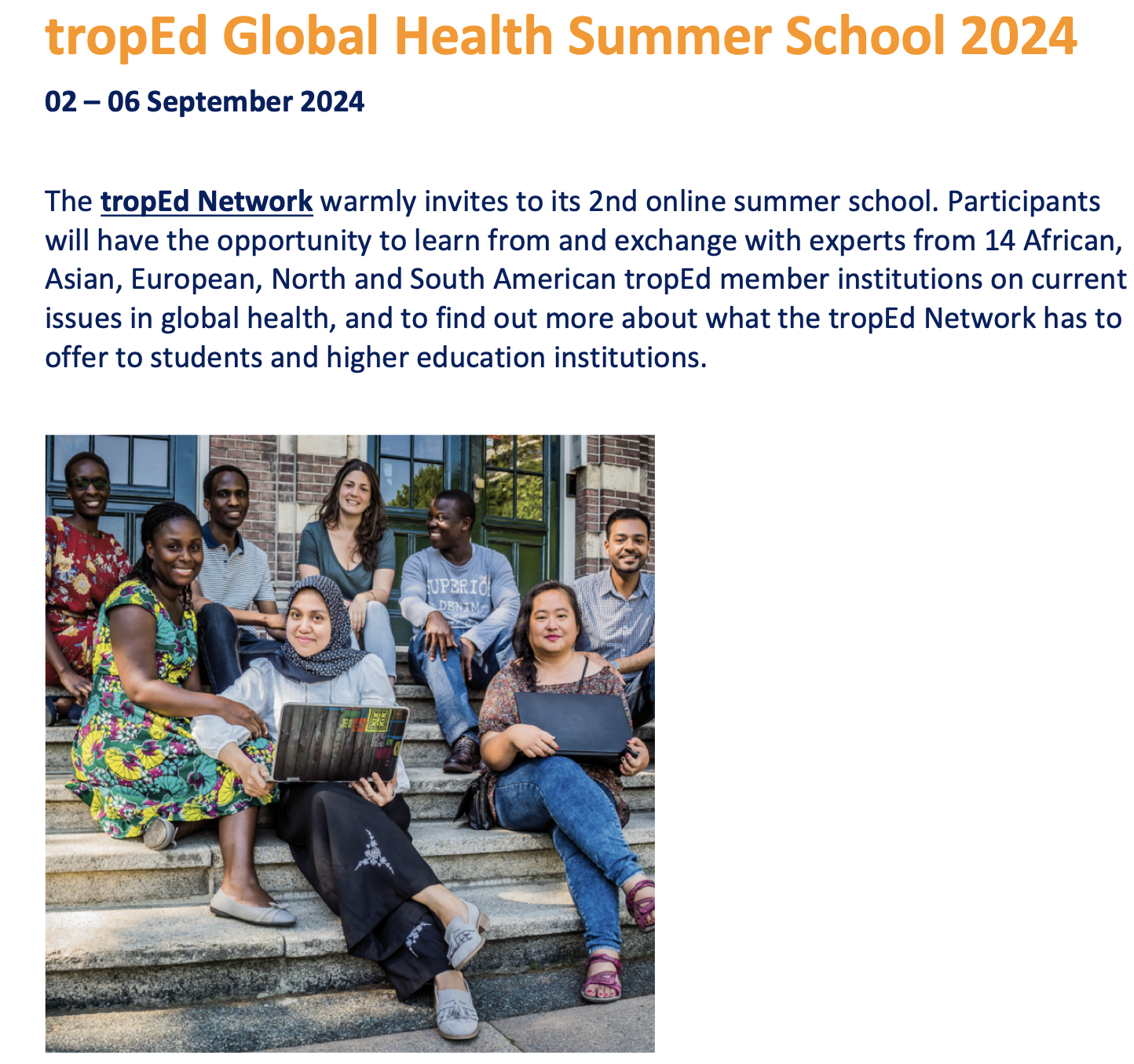 Global health summer school