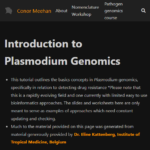Introduction to Plasmodium Genomics