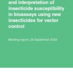 Quality of conduct and interpretation of insecticide susceptibility in bioassays using new insecticides for vector control: meeting report, 24 September 2024