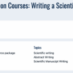 Online Scientific Communication Courses: Writing a Scientific Manuscript- Curso de Redacción de Manuscritos Científicos- Cours de rédaction de manuscrits scientifiques