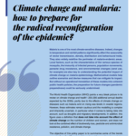 Climate change and malaria: how to prepare for the radical reconfiguration of the epidemic?