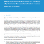 WHO technical consultation on immune correlates of protection for the evaluation of malaria vaccines
