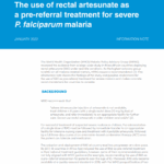 The use of rectal artesunate as a pre-referral treatment for severe P. falciparum malaria