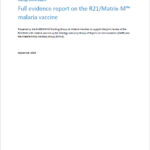 Full Evidence Report on the R21/Matrix-M Malaria Vaccine