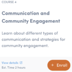 Communication and Community Engagement