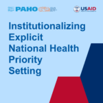 Institutionalizing Explicit National Health Priority Setting