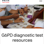 G6PD diagnostic test resources