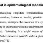 What is epidemiological modeling