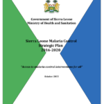 National Malaria Strategic Plan (NMSP) of Sierra Leone: 2016 – 2020