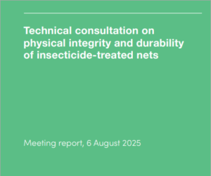 Technical consultation on physical integrity and durability of insecticide treated nets: meeting report, 6 August 2025