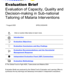 Evaluation of capacity, quality and decision-making in subnational tailoring of malaria interventions